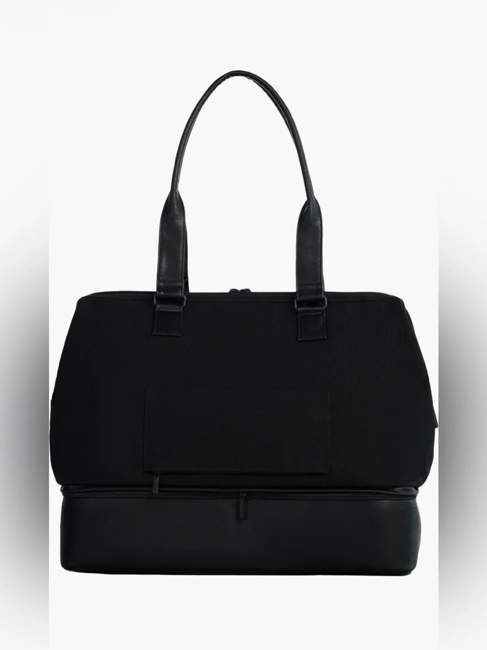 BEIS Black Two-Tier Weekender Travel Tote